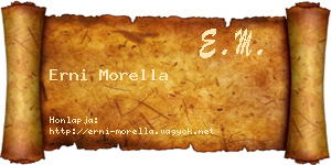 Erni Morella névjegykártya